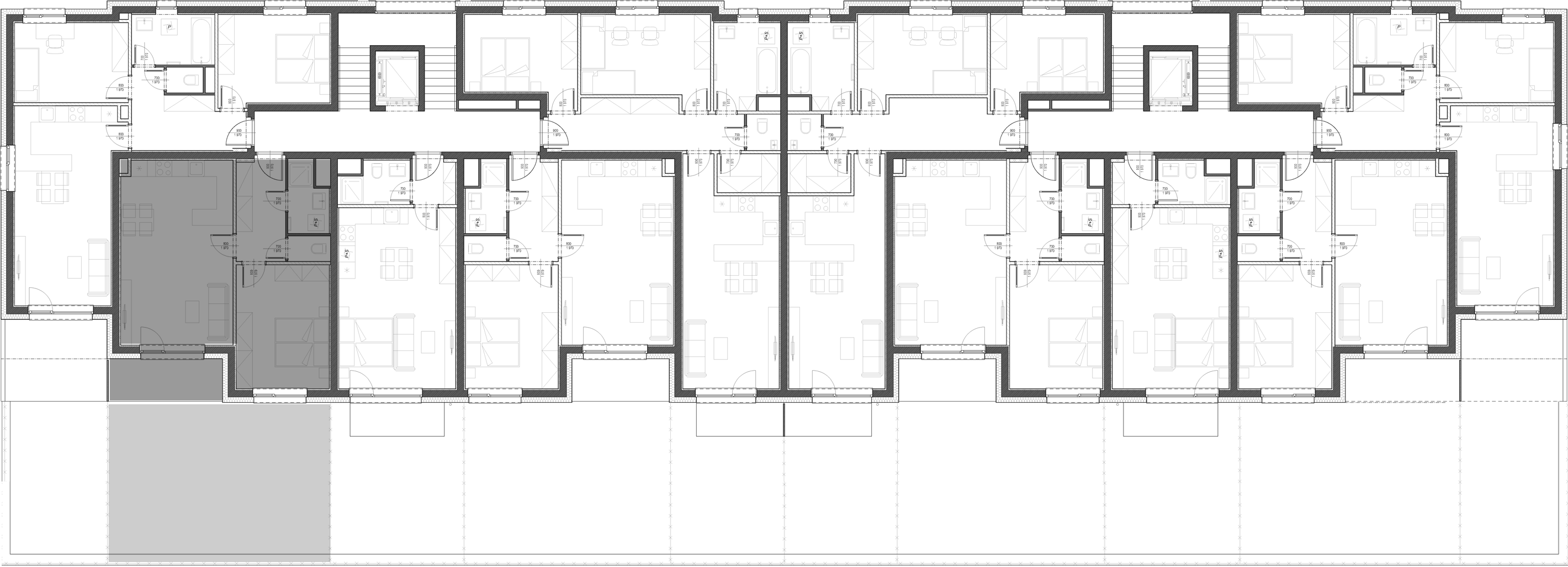 Pozice bytu 1.02 v budově